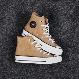 Converse Chuck 1970s รองเท้าผ้าใบลําลอง หนังนิ่ม ข้อสูง สไตล์เรโทร แฟชั่นสําหรับผู้ชาย และผู้หญิง -2117