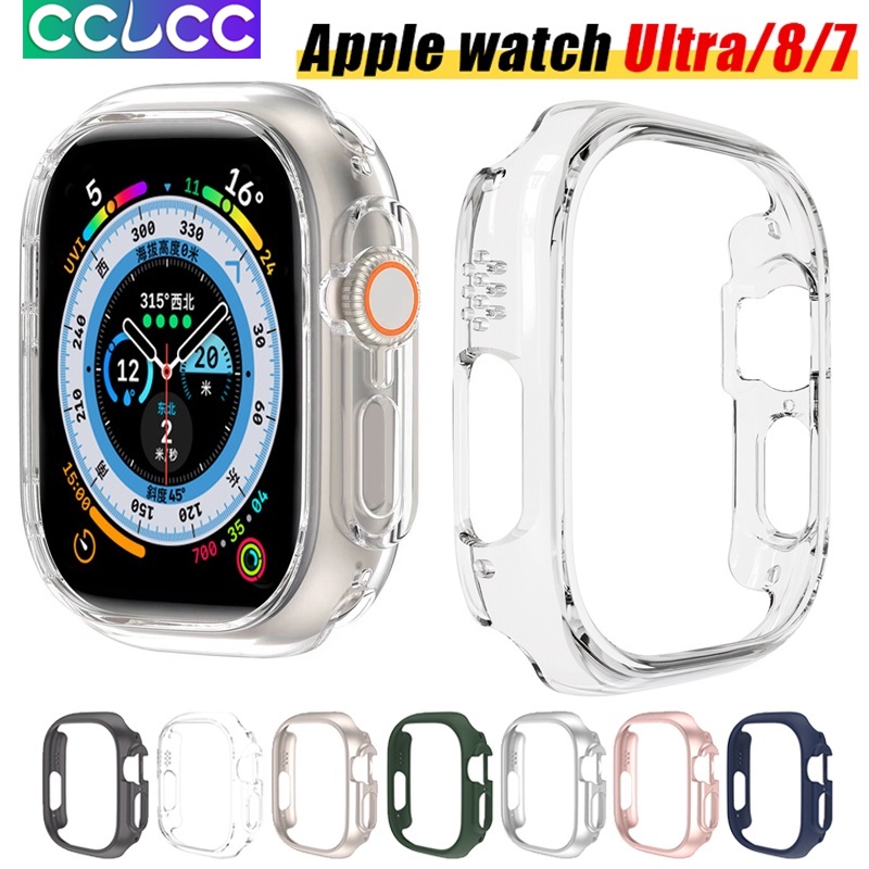 Cclcc เคสนาฬิกาข้อมือ PC แบบแข็ง ผิวด้าน สําหรับ Apple Watch 8 7 41 มม. 45 มม. 44 มม. iWatch 3 4 5 6 SE 40 มม. 42 มม.