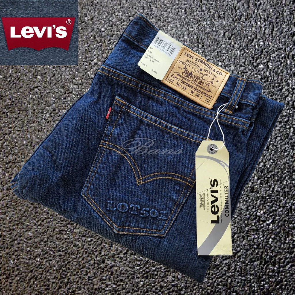 Levi;s 501 ทรงกระบอกใหญ่ป้ายทอง สี Jeans สินค้าล้างสต๊อก