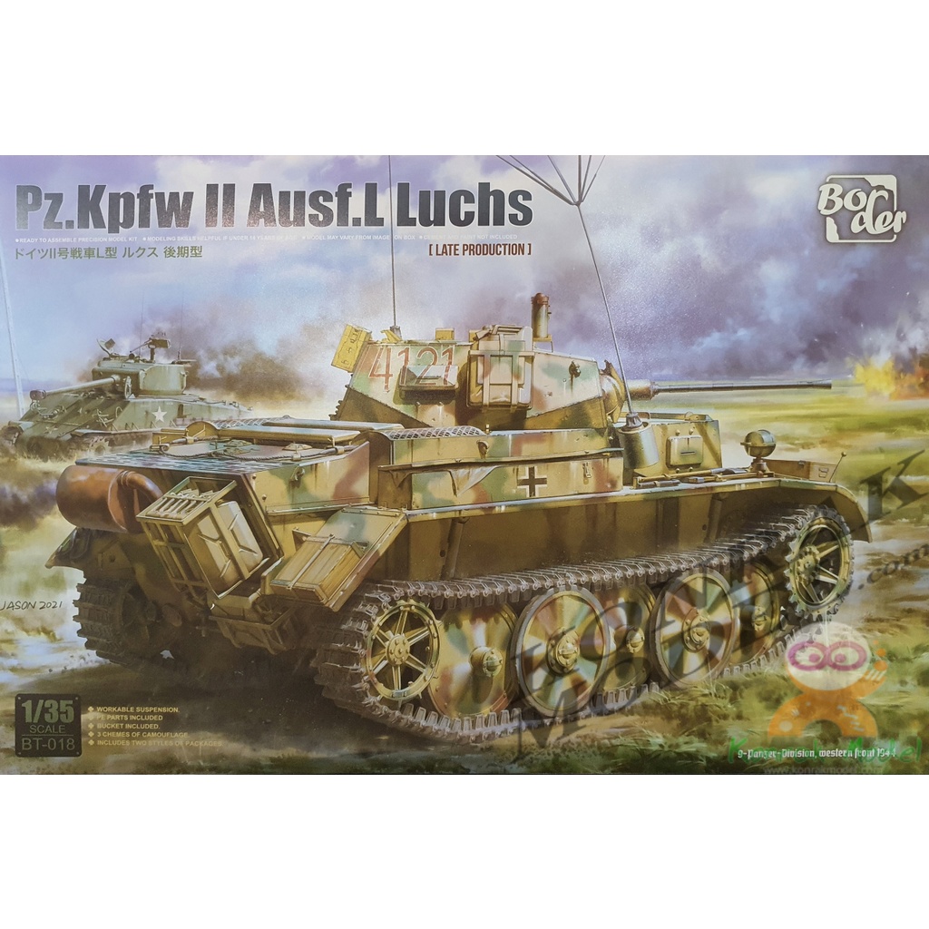 BORDER BT-018 PZ.KPFW II AUSF.L LUCHS LATE PRODUCTION [1/35] | Shopee ...