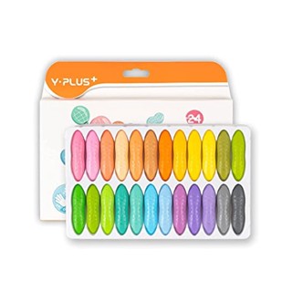 [24สี] Y-Plus Pastel Peanut Crayons สีเทียนเด็กปลอดสารพิษ สีเทียนพาสเทล สีไม่ติดมือ 🦄