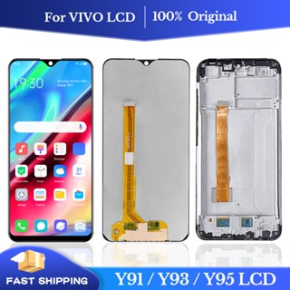 6.22&amp;#39;&amp;#39ของแท้ อะไหล่หน้าจอสัมผัสดิจิทัล LCD พร้อมกรอบ แบบเปลี่ยน สําหรับ VIVO Y91 Y91i Y91c Y93 Y93s Y93st Y95