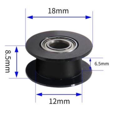 [พร้อมส่ง]  Timing Pulley 2GT-6mm ตัวดำ มีแบรริ่งเพลา พูเล่ พลูเล่ สีดำ H-type pulley  black สายพาน 20ฟัน 16ฟัน ราคา ถูกที่สุด โปรบีเคเค แกลเลอรีภาพที่ 3