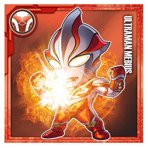 Ultraman Seal Wafer Mebius Burning Brave Bandai Shokugan Candy ของเล่น