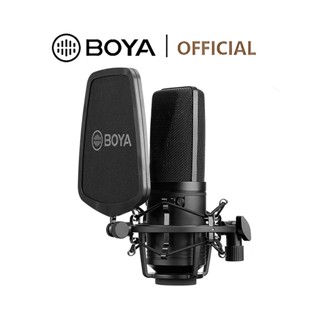 Boya BY-M1000 ฟิลเตอร์กรองเสียงไมโครโฟน คอนเดนเซอร์ แบบมืออาชีพ 24V 48V สําหรับ ASMR