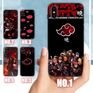 เคสโทรศัพท์ซิลิโคน TPU แบบนิ่ม ลายนารูโตะ Akatsuki Sharingan กันกระแทก สีดํา สําหรับ OnePlus 7 7T 8 9 Pro 8T 9R 9RT