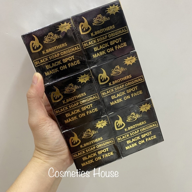 สบู่  K.BROTHERS กล่องดำ USA สบู่ดำ เค บราเทอร์ สบู่เคบราเทอร์ โกท มิลค์ คอลลาเจน❗️ราคาต่อ1แพค/12ก้อ