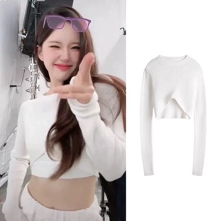 เสื้อครอปสั้น ทรงcurve 🛁🪞แขนยาว ตามเจ้าลู่ซือ