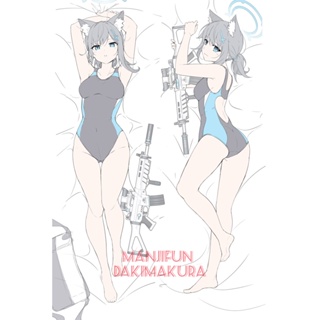 ปลอกหมอน แบบนิ่ม ลายอนิเมะ Blue Archive Shiroko Dakimakura ขนาด 50X150 ซม. 729281