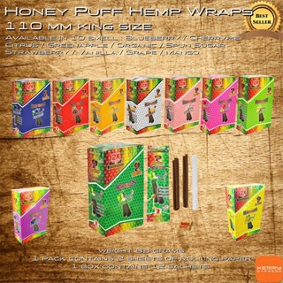 Honey Puff Hemp Wraps 110 mm. Available In 10 Flavors