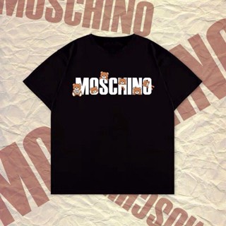 Moschino เสื้อยืดผ้าฝ้าย แขนสั้น แฟชั่น K-Pop