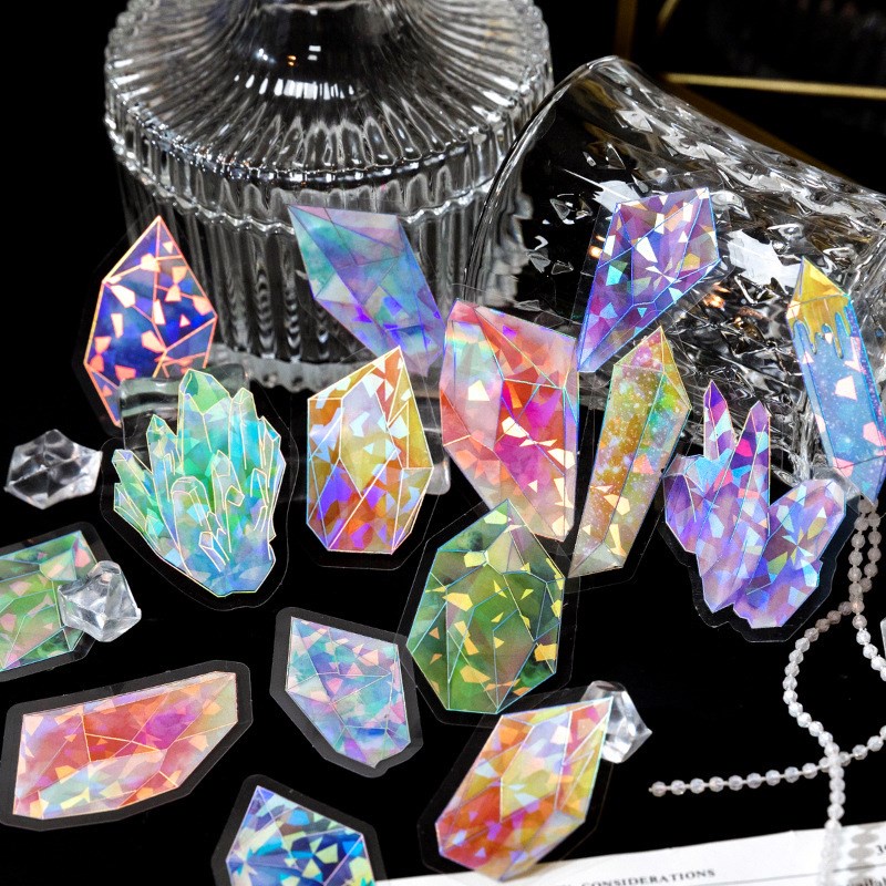 20 ชิ้นสติกเกอร์ผีเสื้อชุด PET Feather Dimond กันน้ําตกแต่งกาว Vintage สติกเกอร์สําหรับสมุดภาพ Journal Planner