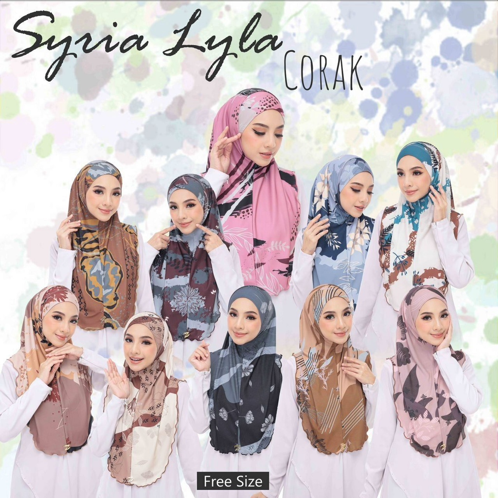 Tudung Sarung Syria Layla พิมพ์