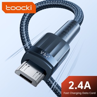 Toocki สายชาร์จ Micro USB 2.4A ชาร์จเร็ว แอนดรอยด์ ส่งข้อมูล สายเคเบิล Micro USB ชาร์จเร็ว USB lOS/Type C to lOS Cable