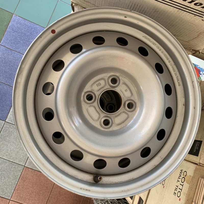 (2ชิ้น ถูกลง) ล้อกระทะ SUZUKI ของแท้จากศูนย์ ถอดป้ายแดง ขอบ 15"x5.5 4รู100 (สีบรอน)