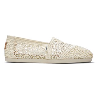 TOMS รองเท้าลำลองผู้หญิง สลิปออน รุ่น Alpargata Natural Moroccan Crochet  (C) รองเท้าลิขสิทธิ์แท้