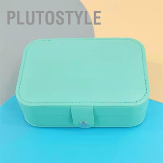 Plutostyle กล่องเก็บเครื่องประดับ ความจุขนาดใหญ่ แบบพกพา หนัง Pu หัวเข็มขัด กระเป๋าเดินทาง