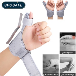 Sposafe ปลอกสวมนิ้วหัวแม่มือ ระบายอากาศ ปรับได้ ป้องกันนิ้วมือบาดเจ็บ สําหรับเล่นกีฬา