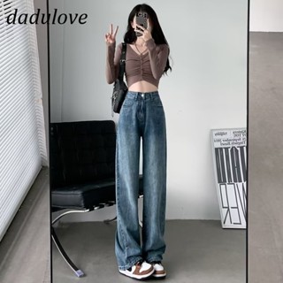 DaDulove💕 New Retro Washed Jeans High Waist Niche Korean Wide-leg Pants Fashion Loose Straight-leg Pants