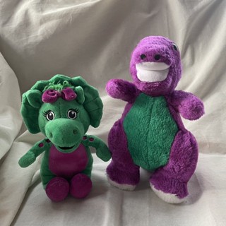 ตุ๊กตาบาร์นี่และเพื่อน Barney Friends Stuffed Animals งานขนเก่าหน้าเก่า