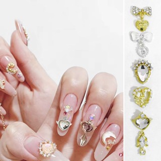 【AG】10Pcs Manicure Ornaments Shiny Visual Creative Shape Faux Design Sparkling Decorative Alloy