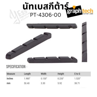 นัทเบส Black TUSQ XL 4 String Fanned Bass Nut Flat Bottom PT-4306-00 Pt430600