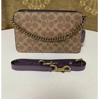 COACH SIGNATURE CHAIN CROSSBODY IN SIGNATURE CANVAS (COACH F891