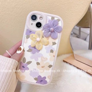 🧸 Style Korean | เคสโทรศัพท์ เคส Case สำหรับ ไอโฟน 13 13Pro 13ProMax 12 12Pro 12ProMax 11 11ProMax คลุมกล้อง รายดอกไม้