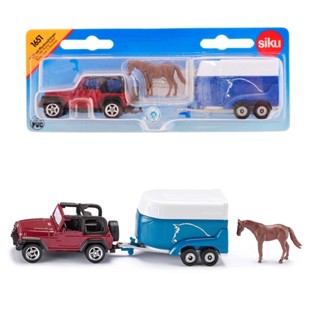 Siku(ซิกุ)Car with Horse Trailer ของสะสมโมเดลรถเหล็กซิกุ รหัสSK1651