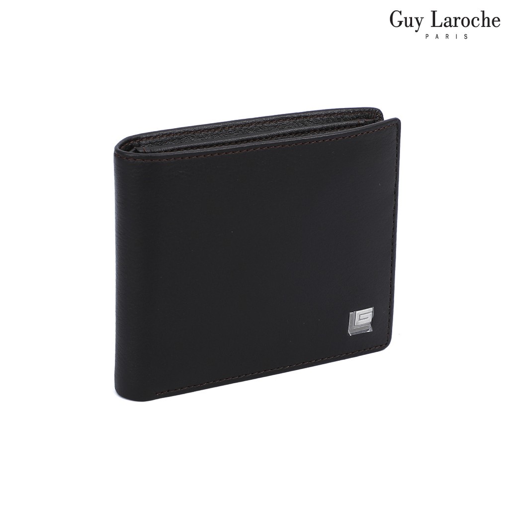 [ไม่ร่วมโปรของแถม] Guy Laroche กระเป๋าสตางค์พับสั้น มีช่องใส่เหรียญ รุ่น AGW5064 - ( สีน้ำตาล )