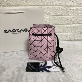 พร้อมส่ง bao 2022 Miyake กระเป๋าสะพายไหล่ ทรงบักเก็ต ประดับเพชร ทรงเรขาคณิต สําหรับผู้หญิง