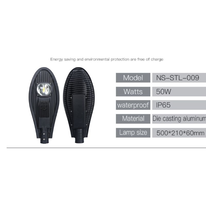 โคมไฟถนน 50W  Cob led street light 30w/50w/100w/150w color black color light Daylight whit e""