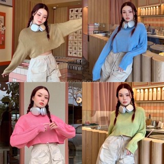 Candy Knit top Long sleeves🍡(420฿ฟรีส่ง) เสื้อแขนยาว ดีเทล texture ผ้าคือดีมาก ผ้าไหมพรมทอนุ่ม เนื้อนิ่ม อย่างดี valen