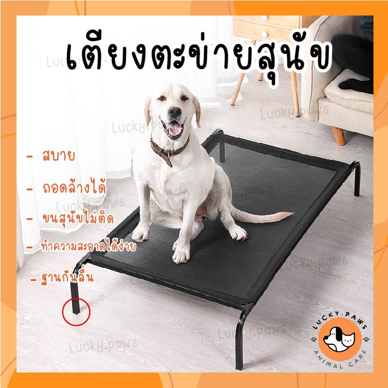 เตียงสุนัข ที่นอนสุนัข แบบยกสูง ผ้าตาข่าย ที่นอนหมา ระบายอากาศ เปลสัตว์เลี้ยง กันความชื้น ป้องกันโรคผิวหนัง
