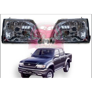 ไฟหน้า TOYOTA HILUX TIGER D4D โตโยต้า ไฮลักษ์ ไทเกอร์ ดีโฟร์ดี ปี 2001 2002 2003 2004  1คู่ ซ้าย ขวา