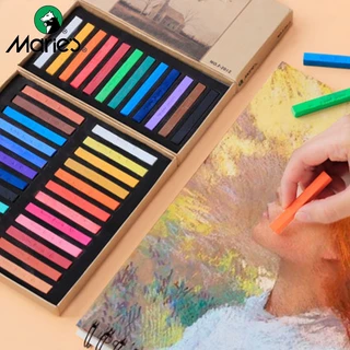 Marie's Dry Masters Pastel Stick Crayons 12/24/36/48 สีศิลปะจิตรกรรมชุดชอล์กสีผงหมึกดินสอสี / แปรงนักเรียนวัสดุ