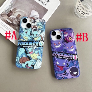 เคสซิลิโคน เคสไอโฟน iPhone 14 Pro Max iPhone 13 Pro Max iPhone 12 Pro Max iPhone 11 Cartoon โปเกมอน POKEMON Gengar เก็นการ์ &amp; Squirtle Soft Silicone Case