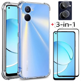 3 in 1 ฟิล์มกระจกนิรภัย TPU กันรอยเลนส์กล้อง กันกระแทก สําหรับ Realme 10 4G C30s C30 C35 Narzo 50i Prime 50A Prime 50 Pro 5G 2022