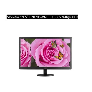 จอมอนิเตอร์ AOC MONITOR E2070SWNE/67 TN-VGA 60Hz (รับประกัน3ปี)