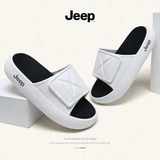 Jeep รองเท้าแตะ Velcro ป้องกันการลื่น เหมาะกับใส่กลางแจ้ง แฟชั่นฤดูร้อน สําหรับผู้ชาย