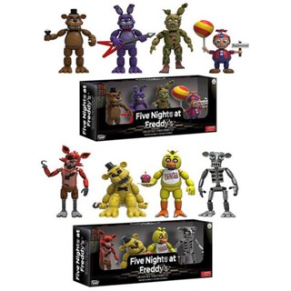 Fnaf ฟิกเกอร์ ของเล่น Five Nights At Freddys สําหรับเด็ก 4 ชิ้น bonnie foxy chica ตั้งค่า