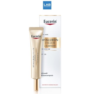 Eucerin Hyaluron - Filler + Elasticity Eye Cream SPF20 15ml - ผลิตภัณฑ์บำรุงรอบดวงตาผสมสารป้องกันแสงแดด