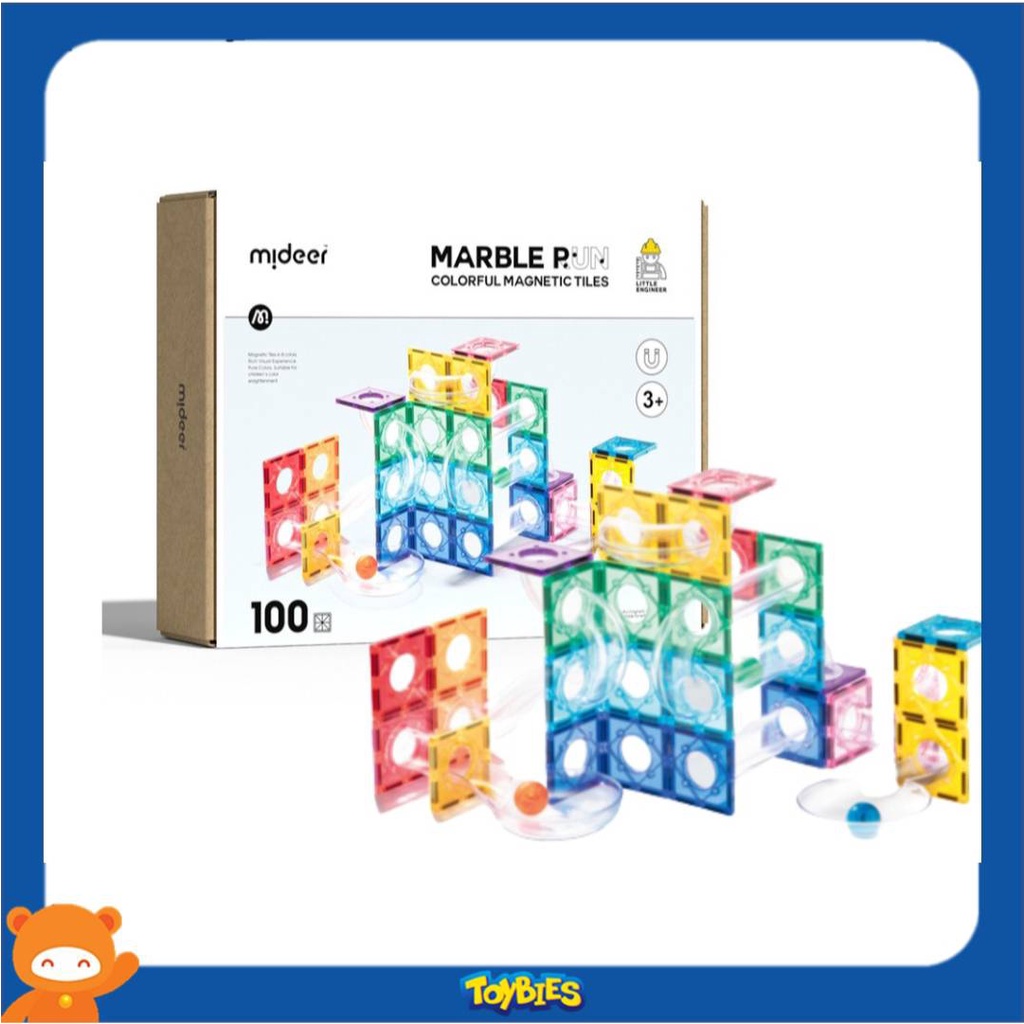 Mideer - Colorful Magnetic Tiles - Marble Run 100PCS | Shopee Thailand