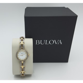 นาฬิกา BULOVA WOMENS 98L213 SWAROVSKI CRYSTAL 22 MM QUARTZ พร้อมกล่อง (ใหม่มีตำหนิ)