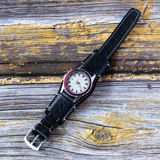 สายนาฬิกาข้อมือหนังแท้-รุ่น Vintage-CR (นาฬิกาไม่รวมในรายการขาย) Full bund strap Leather watch cuff by Tangmo Goods