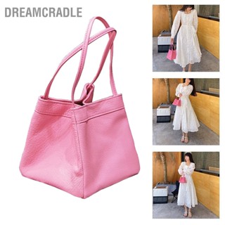 Dreamcradle กระเป๋าถือ หนัง Pu นิ่ม แบบพกพา สีพื้น น่ารัก แฟชั่นสําหรับผู้หญิง