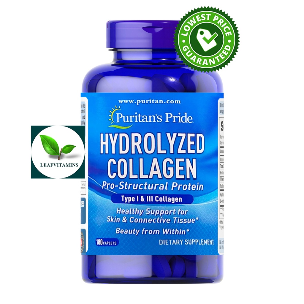Puritan's Pride Hydrolyzed Collagen 1000 mg  /180 Caplets