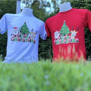 เสื้อยืดลายซานต้า X’mas  ต้นเขียว สกรีนหน้าอย่างเดียว