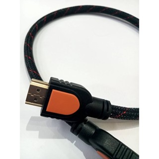 JK [sping] สาย HDMI สั้น50  ซม.ฟุตสำหรับ HD TV 3D 1080P One Feet HDMI 1.4 braided GOLD