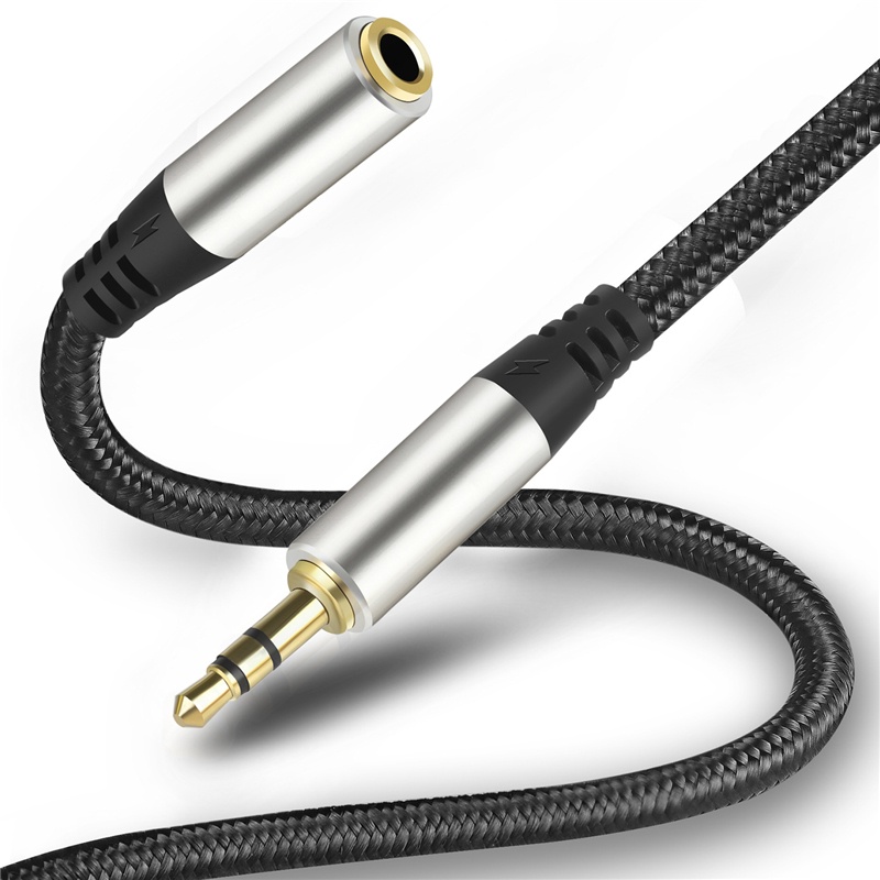 1ชิ้นสําหรับรถยนต์ลําโพงชุดหูฟังโทรศัพท์พีซีทีวีMP3 3.5มิลลิเมตรสเตอริโอ ถึง สายต่อชายกับหญิงสายสัญญาณเสียงปก